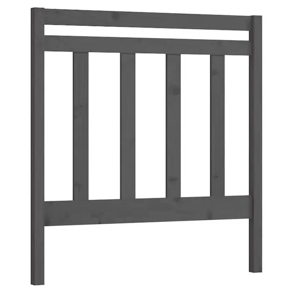 vidaXL Sänggavel grå 81x4x100 cm massiv furu Säker betalning