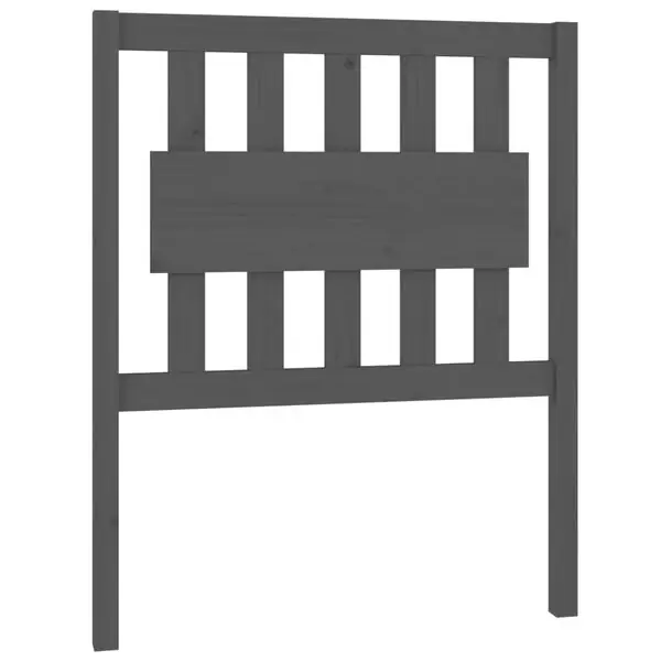 Trygg betalning vidaXL Sänggavel grå 80,5x4x100 cm massiv furu