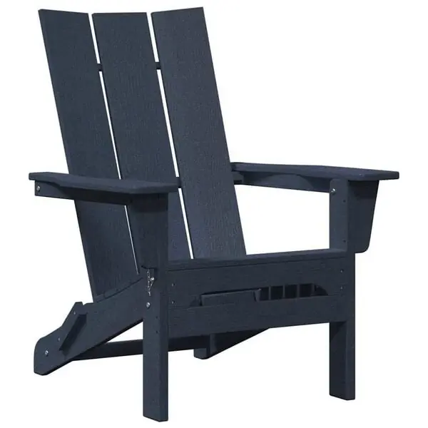 vidaXL Fällbar Adirondack Stol Mörkblå 80,5 x 74,5 x 92 cm HDPE Snabb leverans