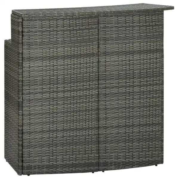 vidaXL Barbord för trädgård grå 120x55x110 cm konstrotting Beställ nu