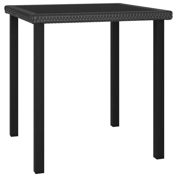 Extra rabatt vidaXL Trädgårdsbord svart 70x70x73 cm konstrotting