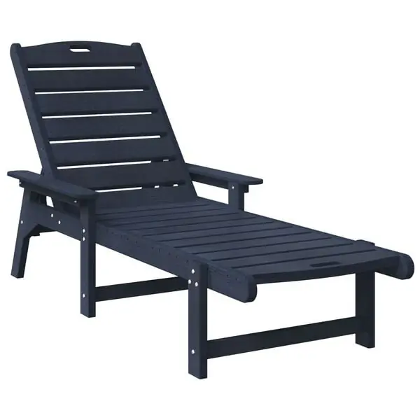 Expressleverans vidaXL Solstol Mörkblå 195,5 x 53 x 98,5 cm HDPE