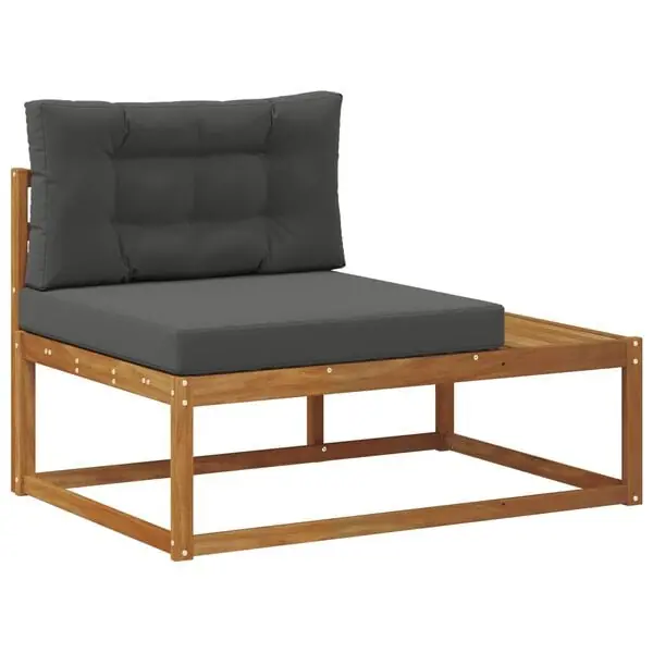 Erbjudande vidaXL Utomhus modulsoffa med kudde Naturfärg 115 x 83 x 73 cm
