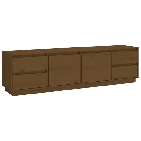 vidaXL Tv-bänk honungsbrun 176x37x47,5 cm massiv furu Kampanjpris