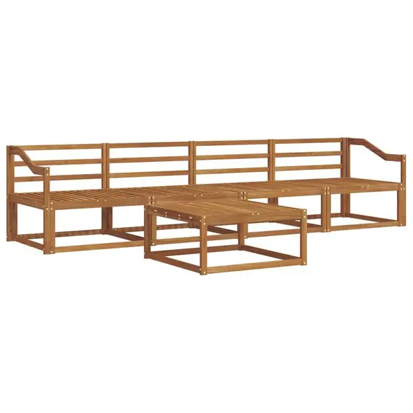 vidaXL Utomhussoffset 5 pcs Naturfärg Massivt Akaciaträ Reapris