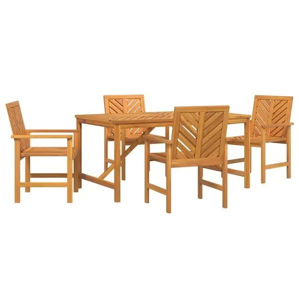 Populärt val vidaXL Trädgårdsmöbelset 5 pcs Brun Massivt Akaciaträ