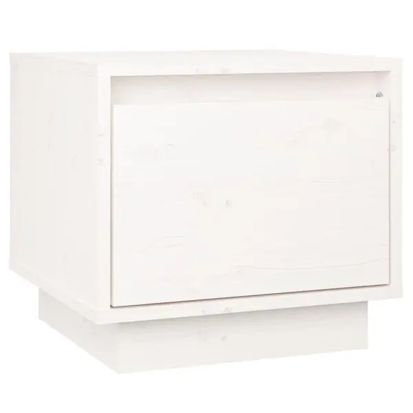 vidaXL Sängbord vit 35x34x32 cm massiv furu Nyhet