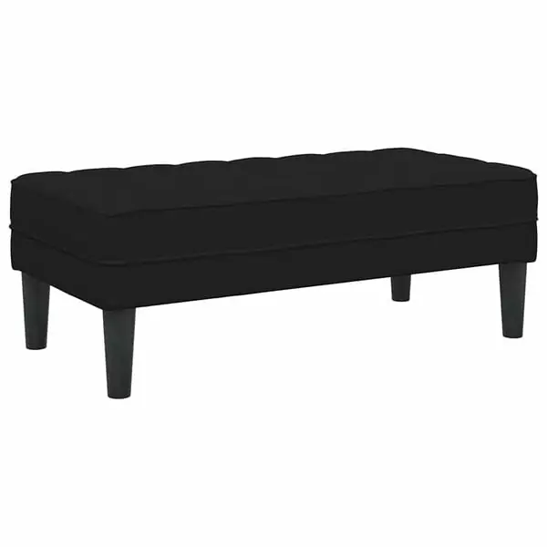 vidaXL bänk med kudde Svart 113 x 57 x 39 cm Sammet Handla nu