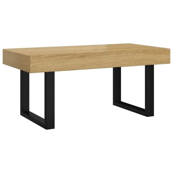 vidaXL Soffbord ljusbrun och svart 90x45x40 cm MDF och järn I lager