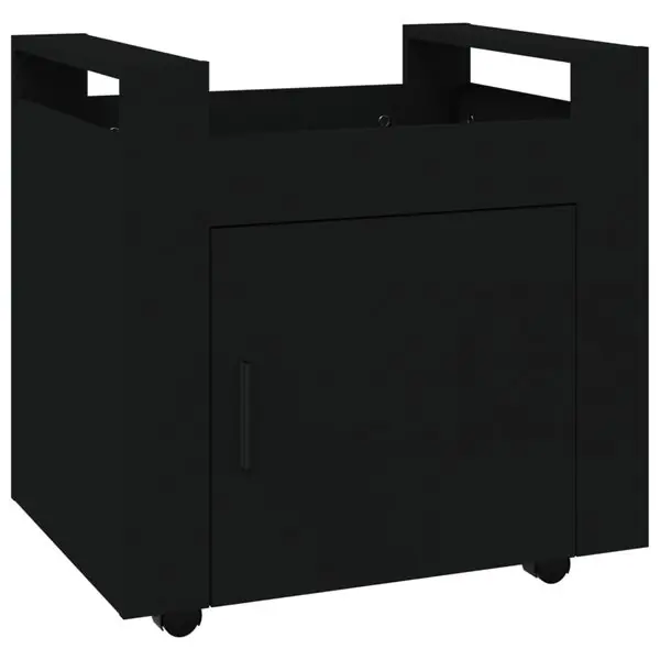 vidaXL Skrivbordsvagn svart 60x45x60 cm konstruerat trä risnedsättning