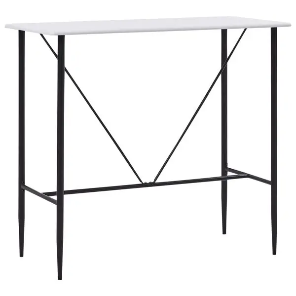 vidaXL Barbord vit 120x60x110 cm MDF Premium