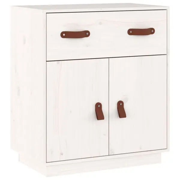 vidaXL Skänk vit 65,5x40x75 cm massiv furu Begränsat antal