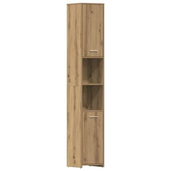 Begränsat antal vidaXL Badrumsskåp artisan ek 30x30x183,5 cm konstruerat trä