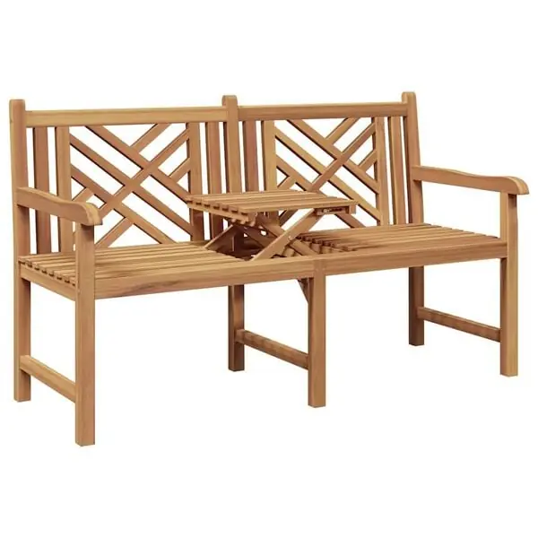 vidaXL Trädgårdsbänk 150 x 60 x 90 cm Massivt teakträ Rabatt