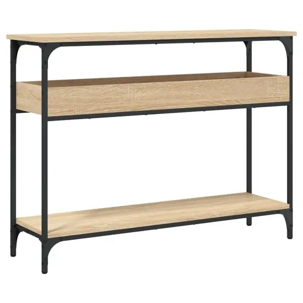 vidaXL Konsolbord med hylla Sonoma Ek 100x29x75cm konstruerat trä Begränsad tid