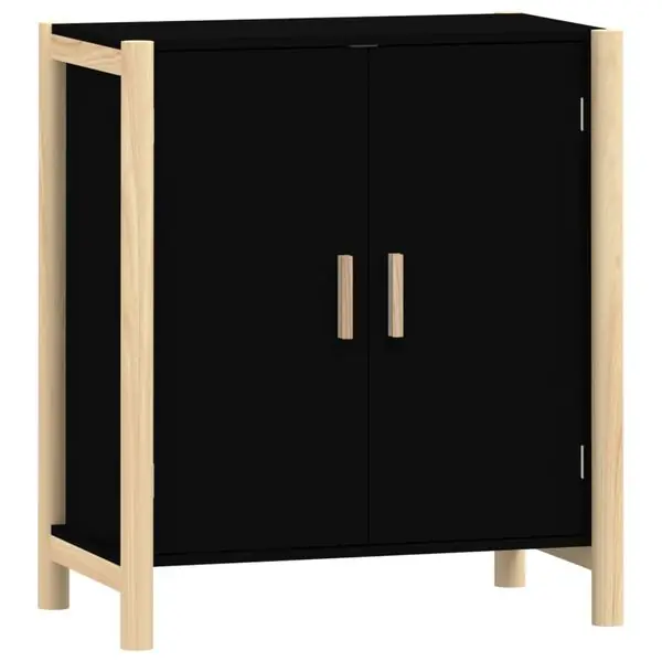 vidaXL Skänk svart 62x38x70 cm konstruerat trä Fynd