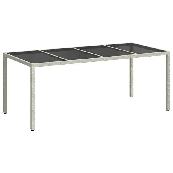 Sista chansen vidaXL Trädgårdsbord Vit 190 x 90 x 75 cm konstrotting