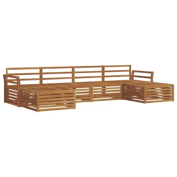 Endast idag vidaXL Soffgrupper 6 pcs Naturfärg Massivt Akaciaträ