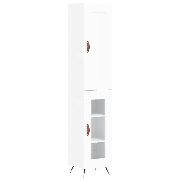 vidaXL Högskåp vit 34,5x34x180 cm konstruerat trä Endast idag