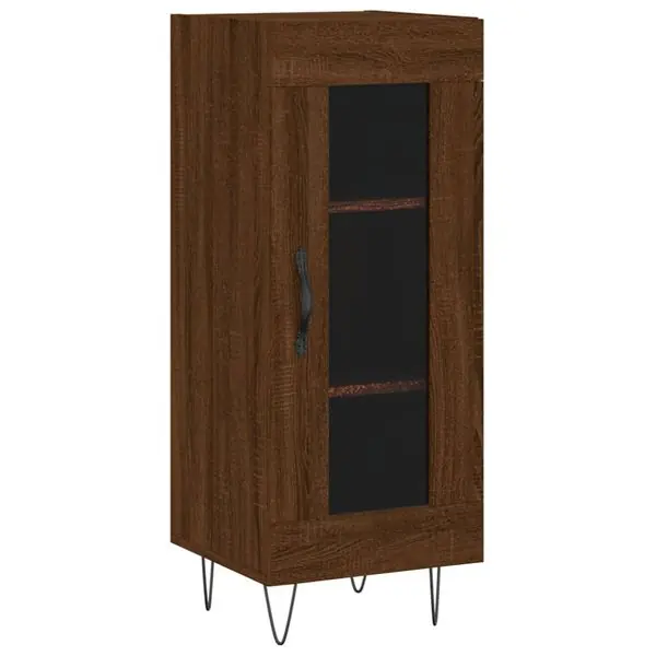 vidaXL Skänk brun ek 34,5x34x90 cm konstruerat trä Trygg betalning