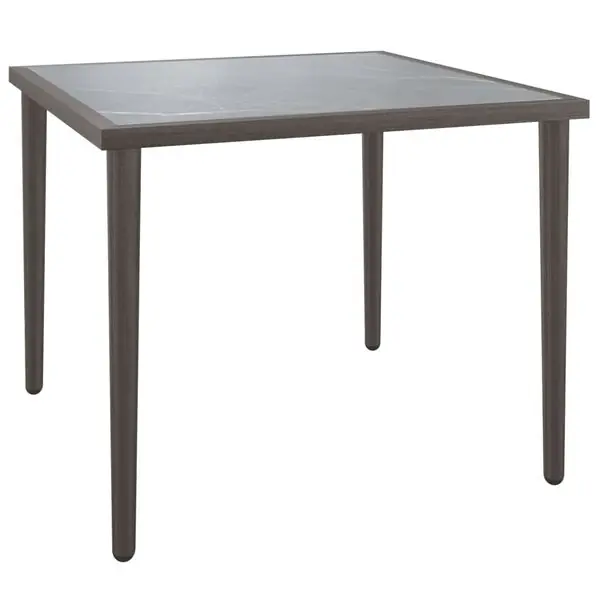 vidaXL Trädgårdsbord grå 48x48x37 cm stål Nedsatt pris