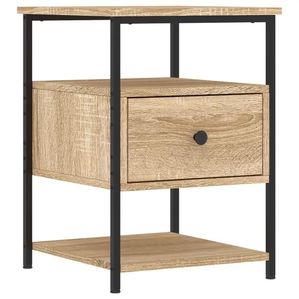Nyhet vidaXL Sängbord sonoma-ek 40x42x56 cm konstruerat trä