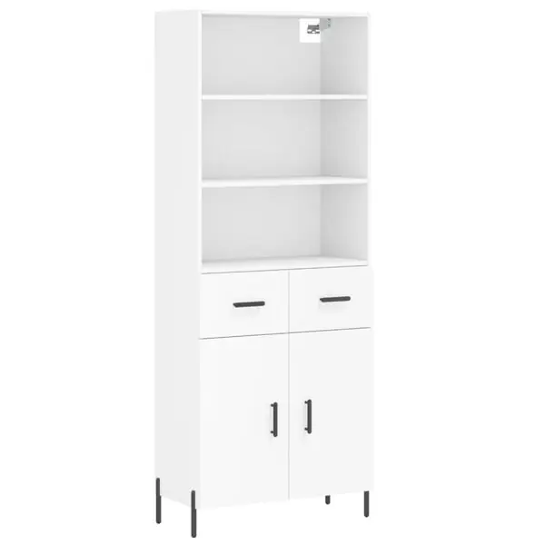Premium vidaXL Högskåp vit 69,5x34x180 cm konstruerat trä
