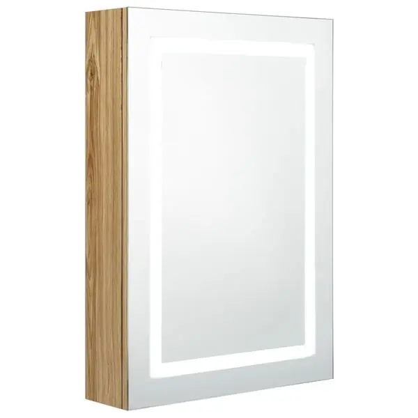 Lägg i varukorgen vidaXL Spegelskåp med LED ek 50x13x70 cm
