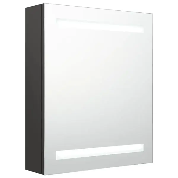 I lager vidaXL Spegelskåp med LED antracit 50x14x60 cm