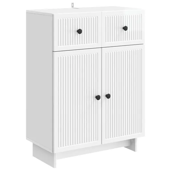 vidaXL Sideboard Vit högglans 66 x 34,5 x 90 cm Konstruerat trä Erbjudandepris