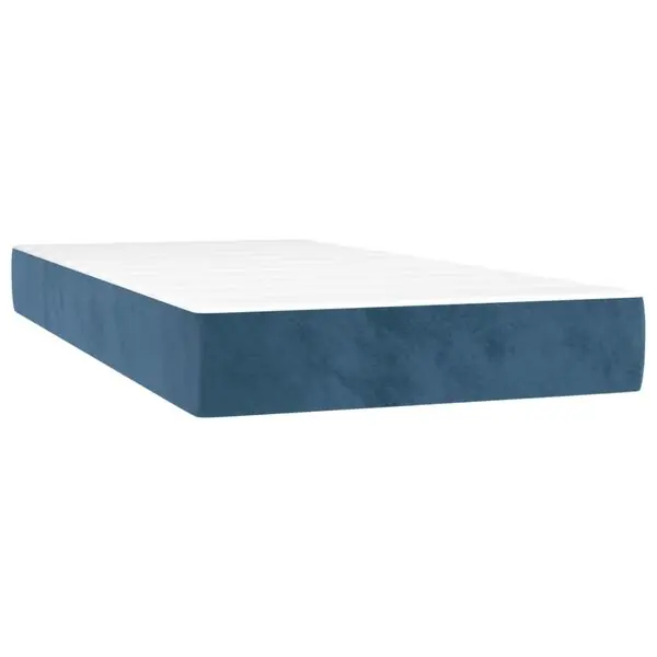 vidaXL Pocketresårmadrass medium mörkblå 80x200x20 cm sammet Säker betalning