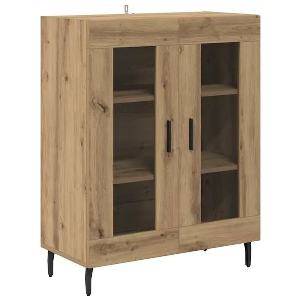 Rabatt vidaXL Sideboard Artisan Ek 69,5 x 34 x 90 cm Konstruerat trä