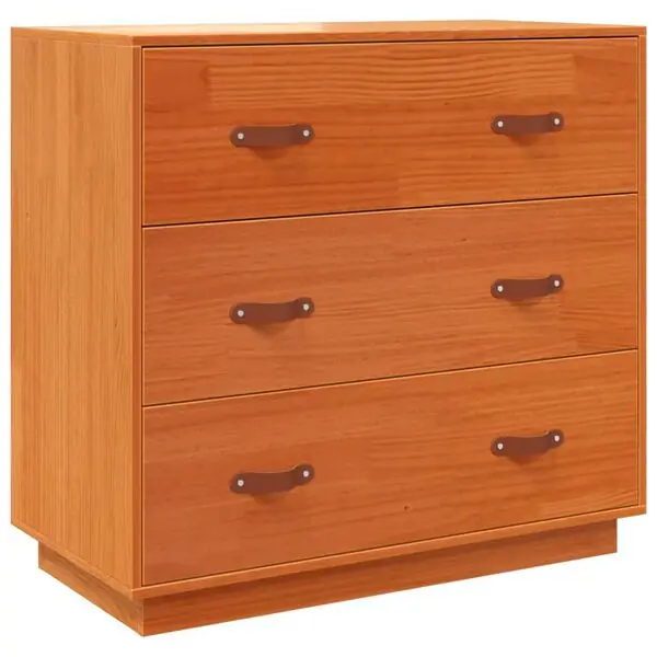 vidaXL Skänk vaxbrun 80x40x75 cm massiv furu Handla nu