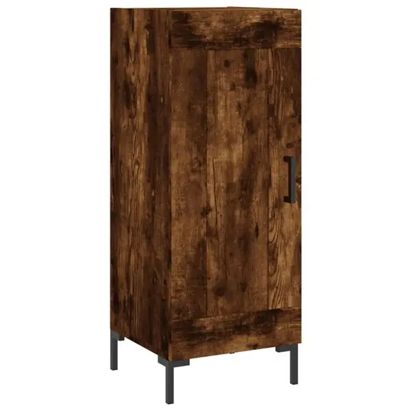 vidaXL Skänk rökfärgad ek 34,5x34x90 cm konstruerat trä Rabatter