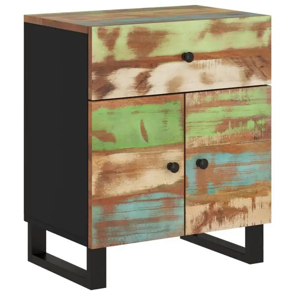 Outlet vidaXL Sängbord 50x33x60 cm massivt återvunnet och konstruerat trä