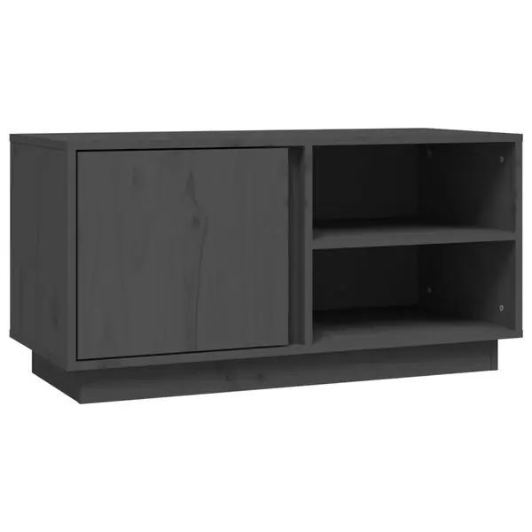 Snabb leverans vidaXL Tv-bänk grå 80x35x40,5 cm massiv furu