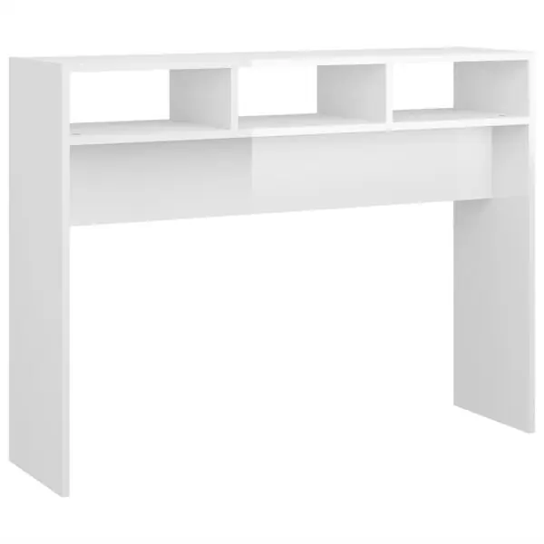 vidaXL Konsolbord vit högglans 105x30x80 cm konstruerat trä Köp nu
