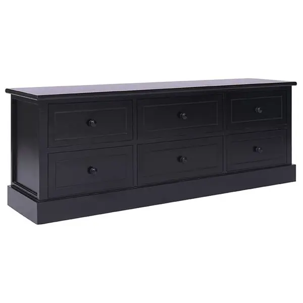 vidaXL Tv-bänk svart 108x30x40 cm massivt kejsarträ Fynd