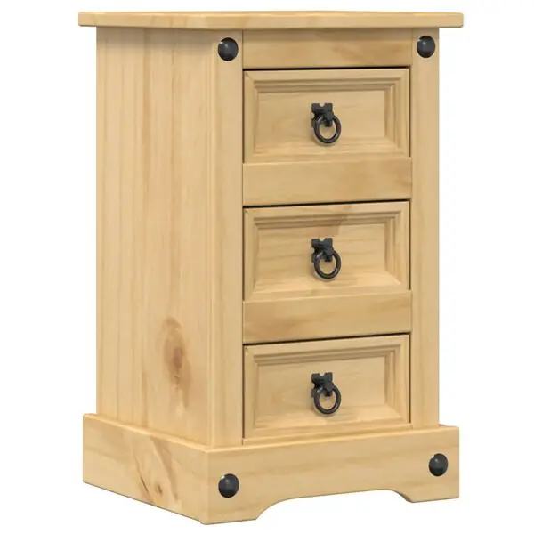 vidaXL Sängbord Corona 35x32,5x58 cm massiv furu Rabatter