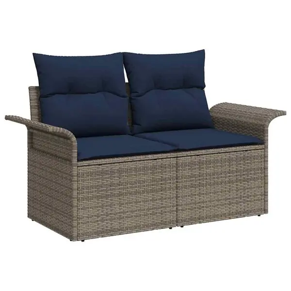 Nyhet vidaXL Trädgårdsoffa med kudde 141 x 62 x 69 cm konstrotting