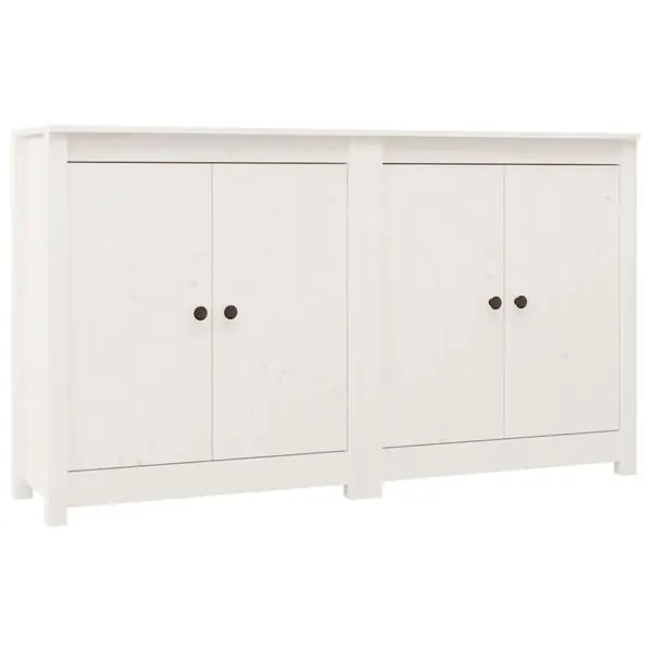 vidaXL Skänkar 2 st vit 70x35x80 cm massiv furu Sänkt pris