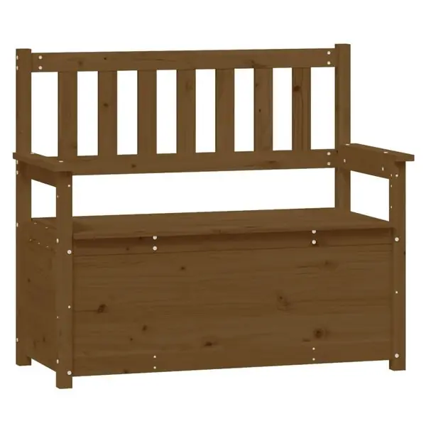 Snabb frakt vidaXL Bänk honungsbrun 112,5x51,5x96,5 cm massiv furu