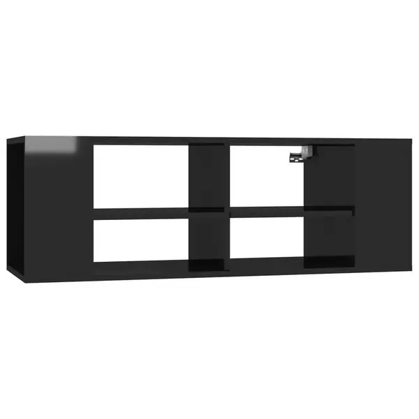 Populär vidaXL Väggmonterat tv-skåp svart högglans 102x35x35cm konstruerat trä