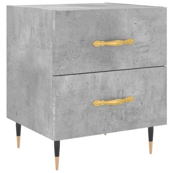 Premium vidaXL Sängbord betonggrå 40x35x47,5 cm konstruerat trä
