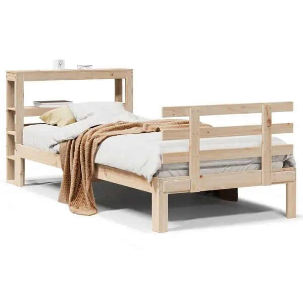 Kundfavorit vidaXL Sängram med huvudgavel 75x190 cm massivt furu
