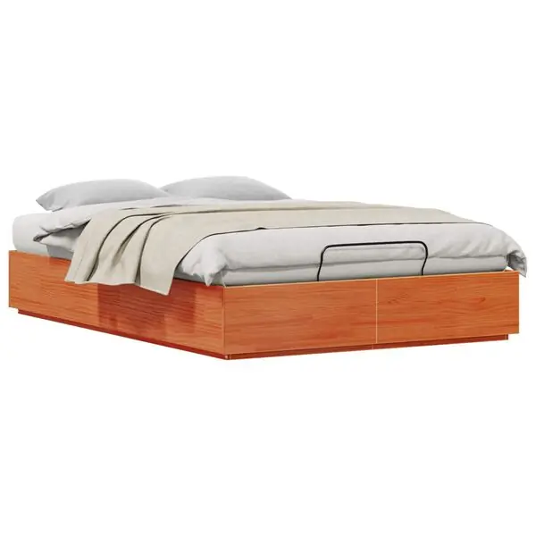 vidaXL Ottoman Sängram VaxBrun 120 x 200 cm Massivt furu Kundfavorit