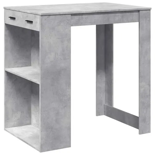 vidaXL Barbord betonggrå 102x70x103,5 cm konstruerat trä Rabatt