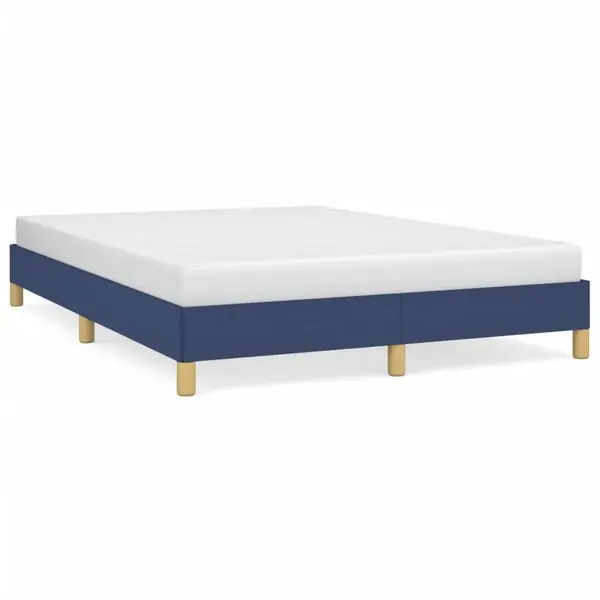 vidaXL Sängram utan madrass blå 160x200 cm tyg Extra rabatt