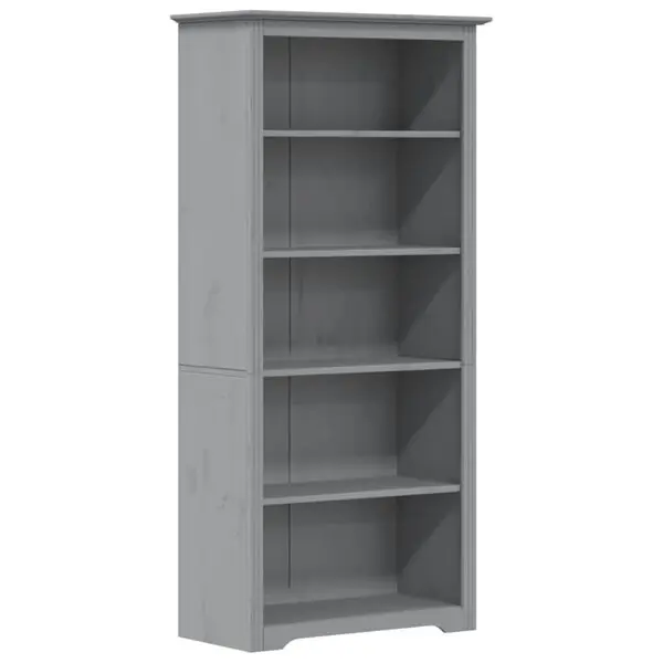 Kampanjpris vidaXL Bokhylla BODO grå 82x40x173 cm massiv furu 5 hyllplan