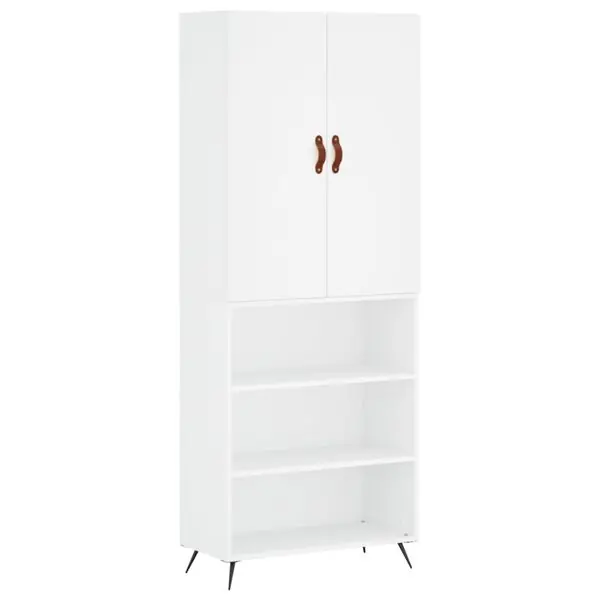 Kundfavorit vidaXL Högskåp vit 69,5x34x180 cm konstruerat trä